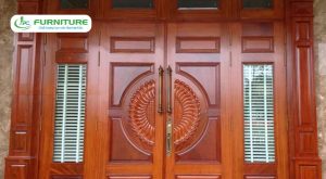 cửa gỗ biệt thự tân cổ điển 4 cánh