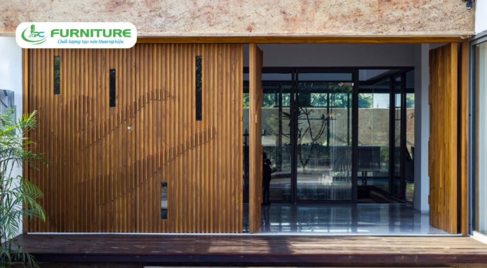 cửa gỗ tự nhiên hiện đại