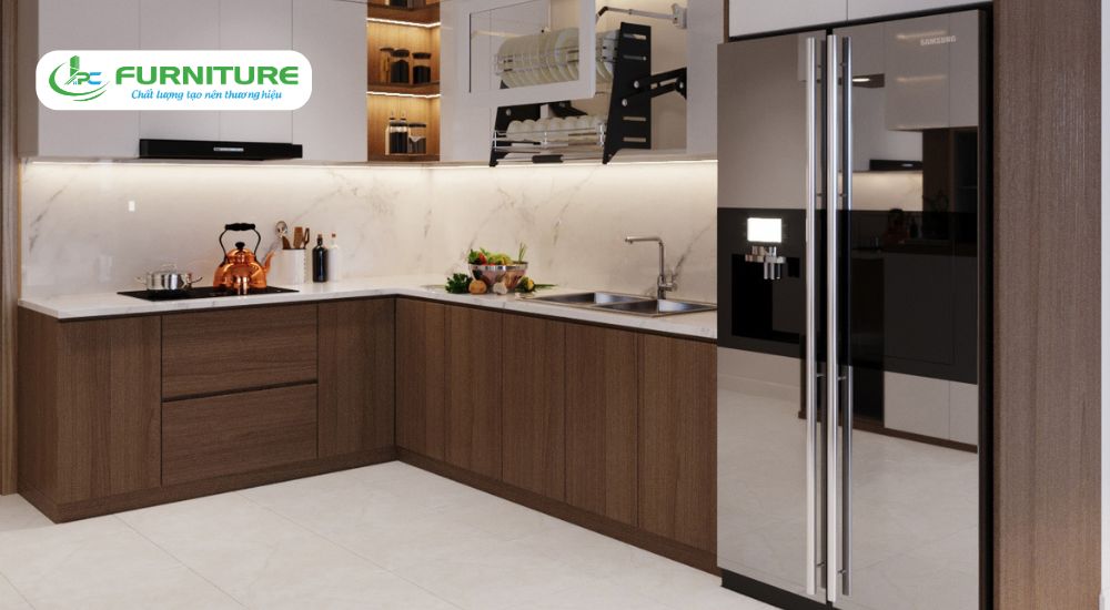 nên làm tủ bếp nhựa hay gỗ