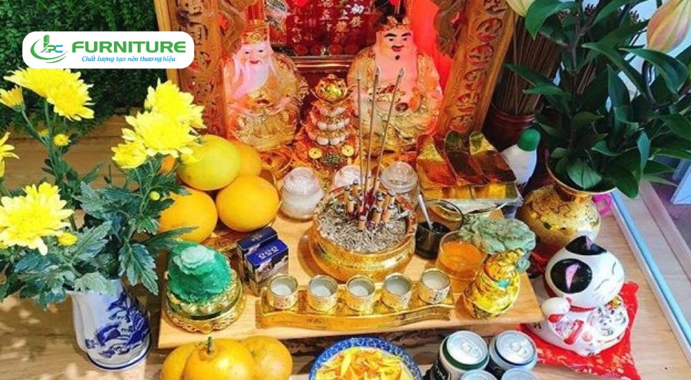 Cách bày trí bàn thờ ông địa