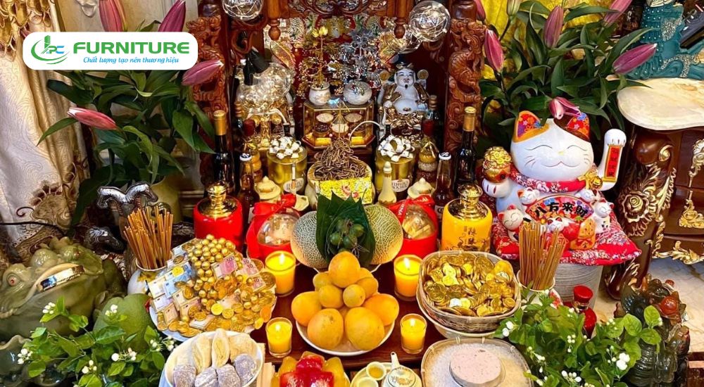 Cách bày trí bàn thờ ông địa