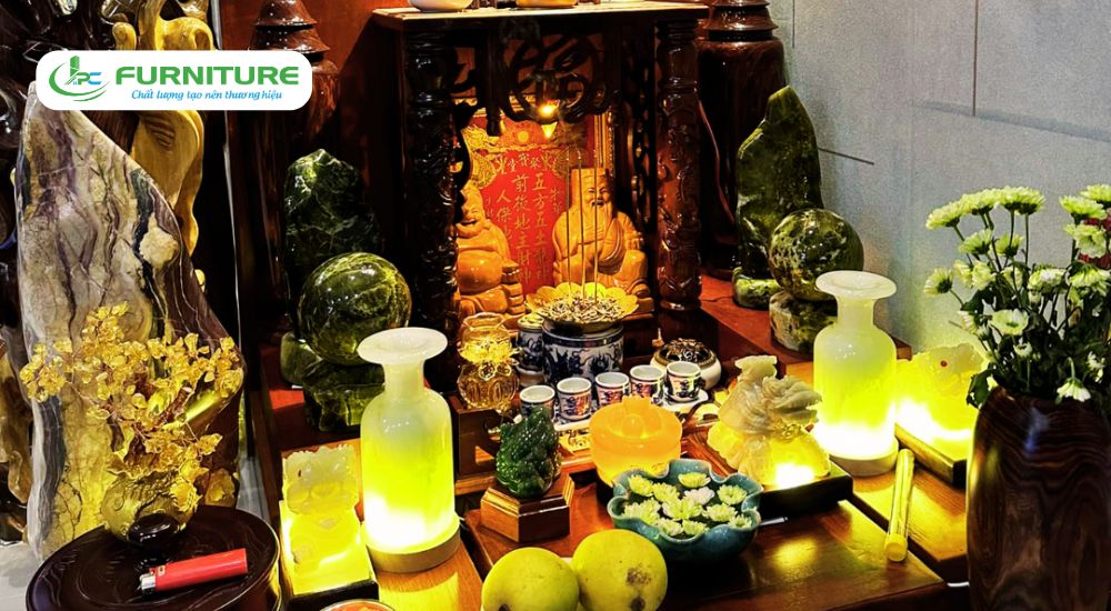 Cách bày trí bàn thờ ông địa