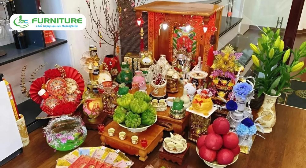 Cách bày trí bàn thờ ông địa