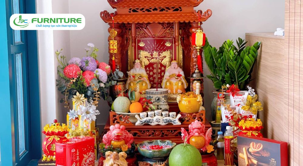 Cách bày trí bàn thờ ông địa